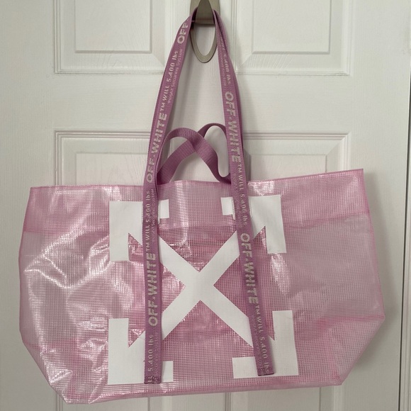 Off-White Handbags - Off-White Pink Arrows Tote Bag